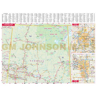 Road Map Alberta, Canada - Wide World Maps & MORE! - Map - G.M. Johnson Maps - Wide World Maps & MORE!