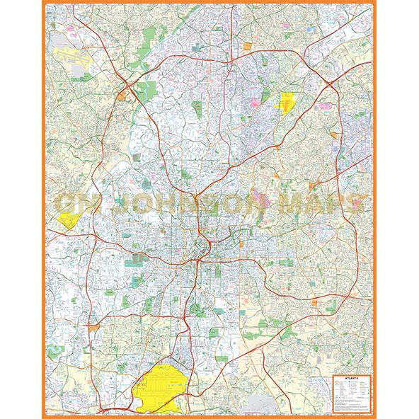 Atlanta, Georgia (Large Sheet Map) - Wide World Maps & MORE!