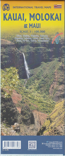 Maui, Kauai, & Molokai Travel Reference Map Waterproof 1:100,000 - Wide World Maps & MORE!