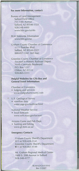 Gila Box Riparian National Conservation Area - Wide World Maps & MORE! - Map - United States Department of the Interior - Wide World Maps & MORE!