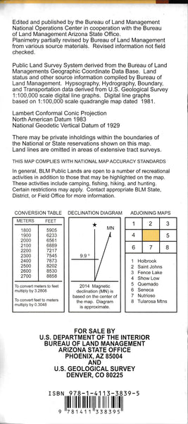 Springerville Surface Management Status 1:100,000-Scale Topographic Map - Wide World Maps & MORE!