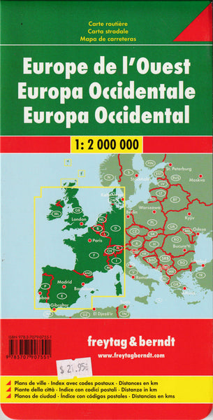 Western Europe (English, French, and German Edition) - Wide World Maps & MORE!