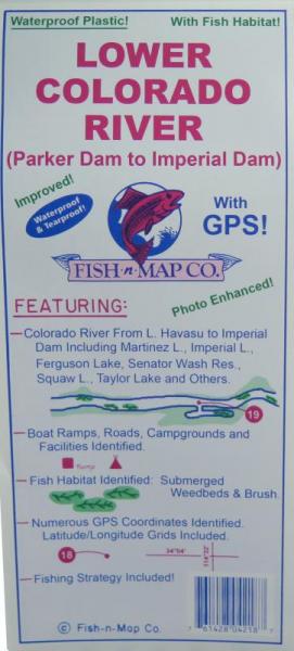 Fish-N-Map Lower Colorado River [Improved Photo Enhanced Waterproof & Tearproof with GPS!] Parker Dam to Imperial Dam - Wide World Maps & MORE! - Map - Fish-N-Map Company - Wide World Maps & MORE!