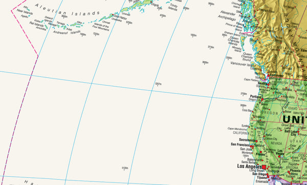 Political Lightsea World Dry Erase Laminated - Wide World Maps & MORE! - Map - Wide World Maps & MORE! - Wide World Maps & MORE!