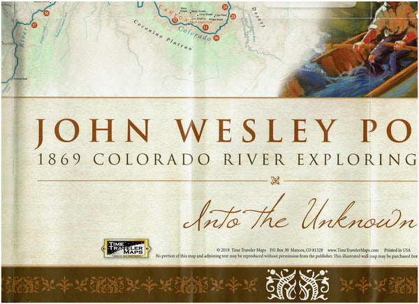 John Wesley Powell's 1869 Colorado River Exploring Expedition: Illustrated Map & Adventure Anthology - Wide World Maps & MORE! - Map - Time Traveler Maps - Wide World Maps & MORE!