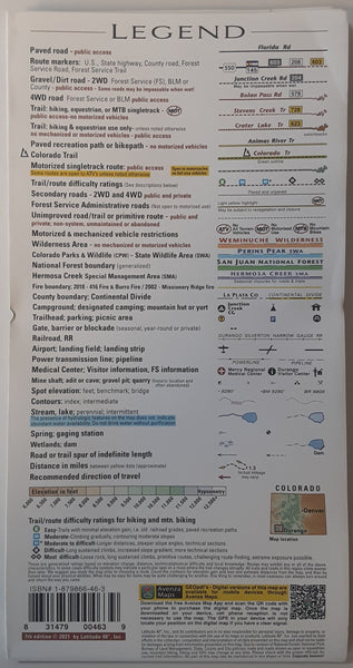 Durango Trails (Colorado OHV | Mtn Biking | Hiking | Fishing) - Wide World Maps & MORE!