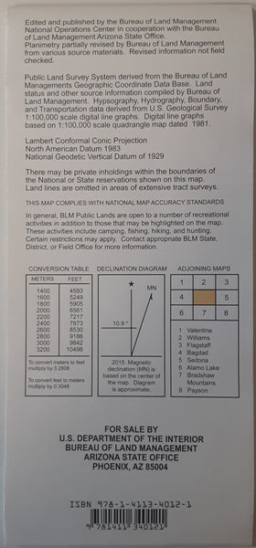 Prescott Surface Management Status 1:100,000-Scale Topographic Map (Arizona) - Wide World Maps & MORE!