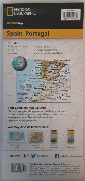 Spain and Portugal (National Geographic Adventure Map, 3307) - Wide World Maps & MORE!