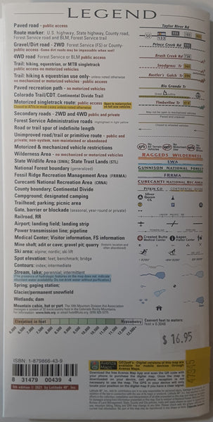 Crested Butte — Aspen — Gunnison Trails Recreation Topo Map - Wide World Maps & MORE!