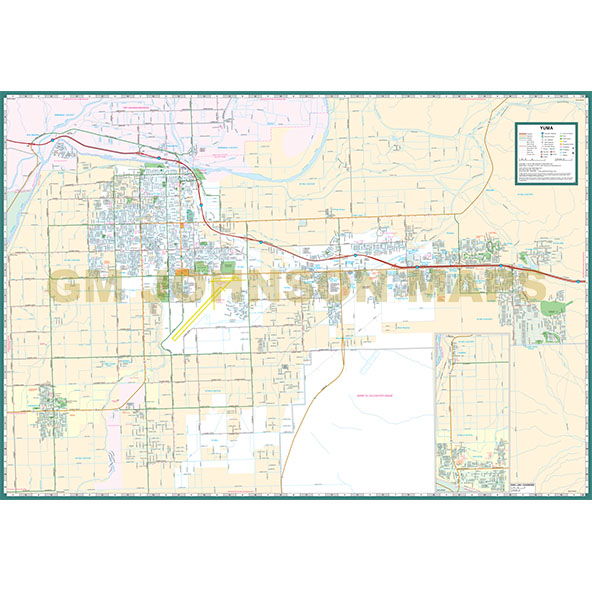 Yuma / Yuma County, Arizona Street Map - Wide World Maps & MORE!